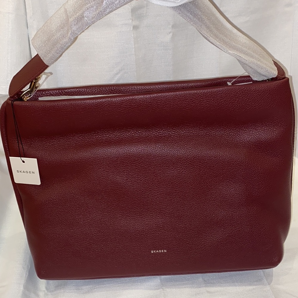Skagen Mikkeline Satchel Cordovan NWT